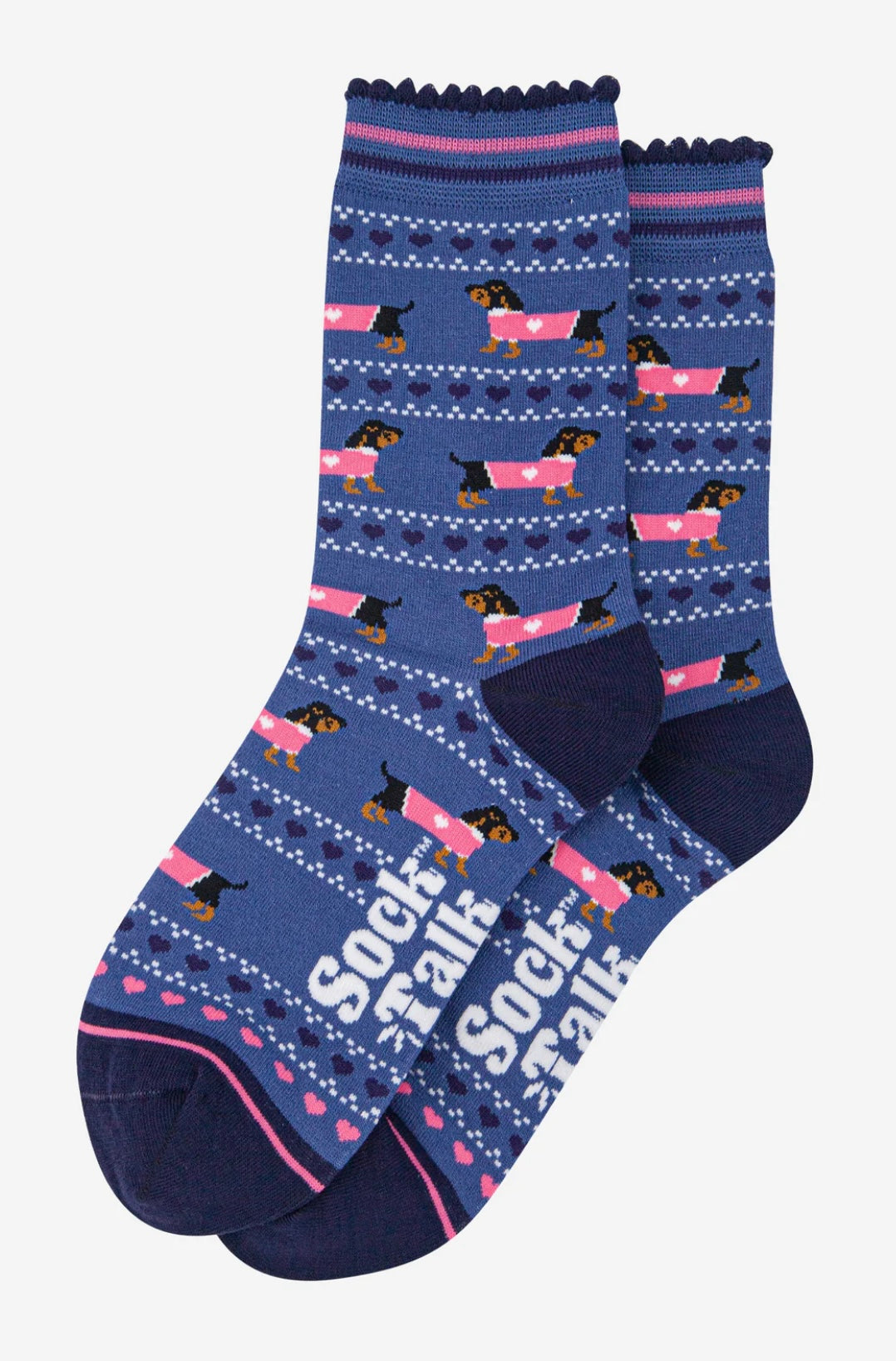 Dachshund dog print socks