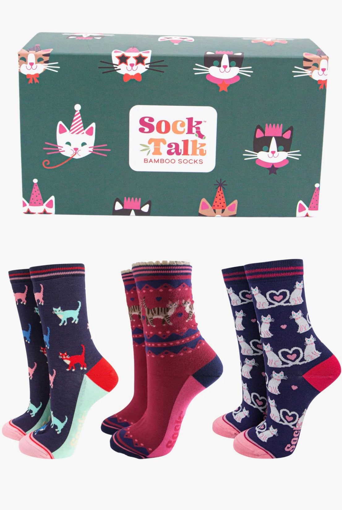 Cat sock gift box (set of 3)