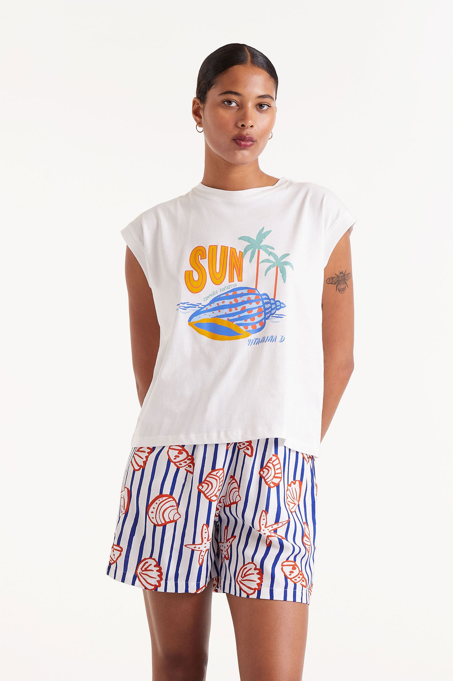 SOFIE sunshine beach print graphic t-shirt