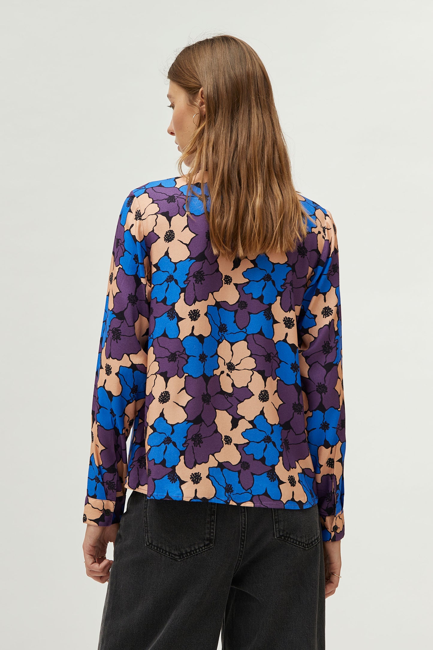 POLLY floral shirt style blouse