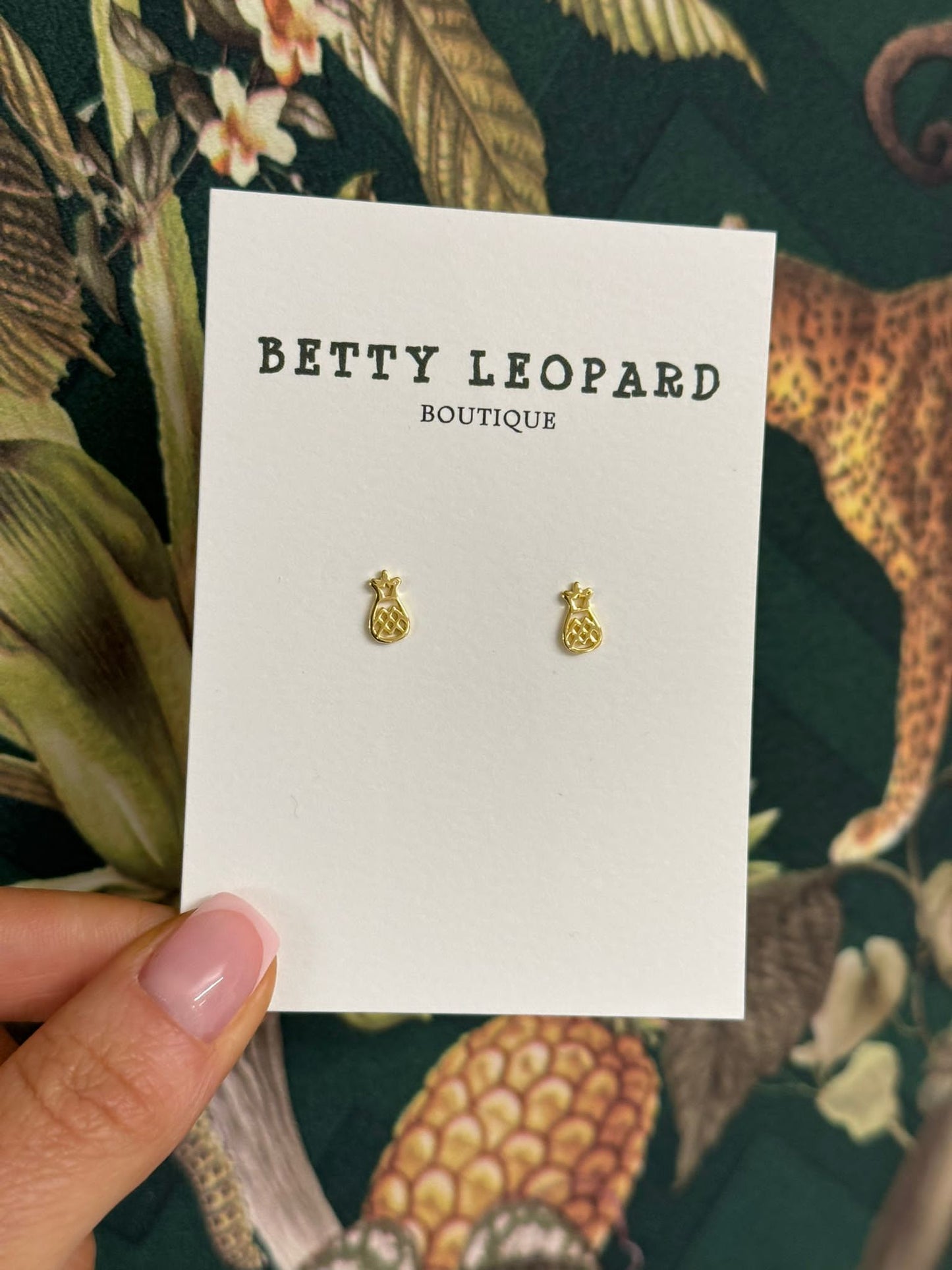 The gold plated pineapple earrings