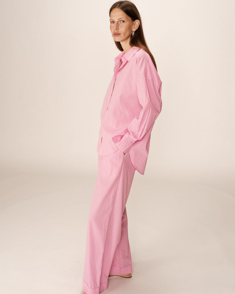 LORA striped trousers in pink