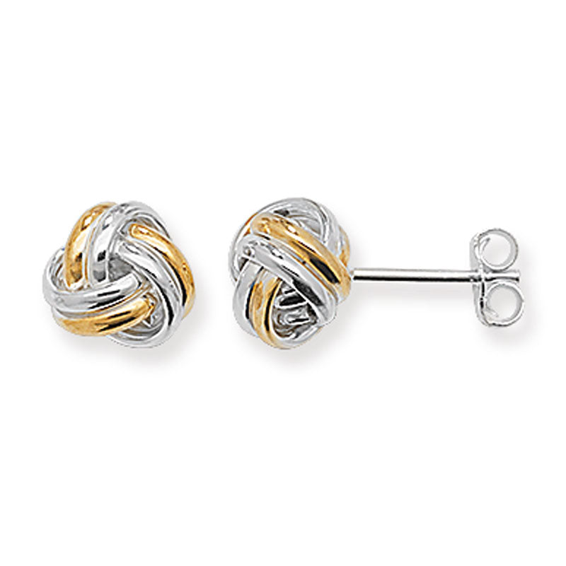 OAKLEY mixed metal knot stud earrings