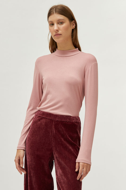 The super soft basic blush pink high neck top