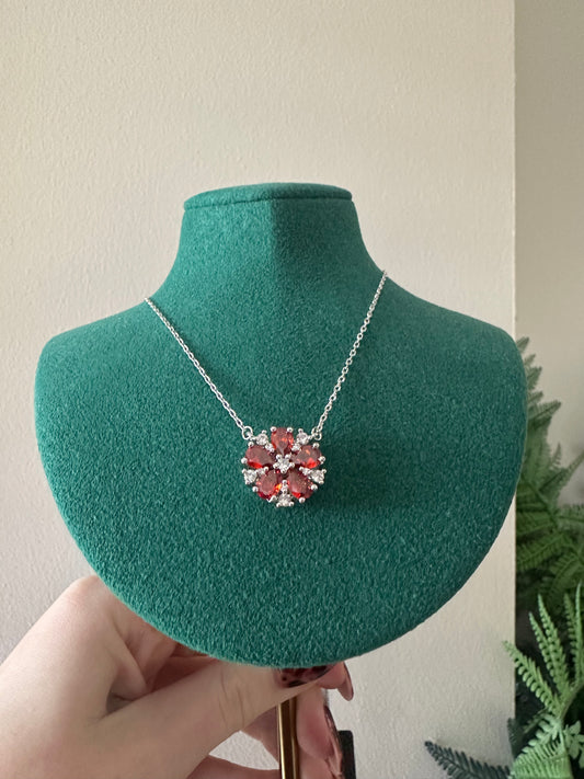 FLORA necklace in red