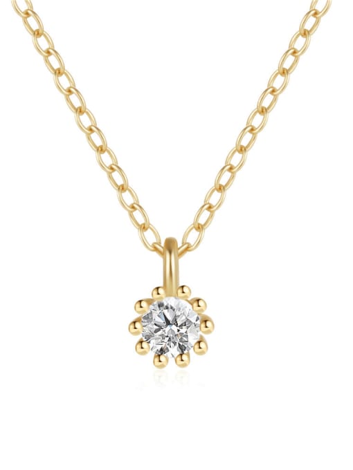 GISELLE micro pendant sterling silver necklace in gold