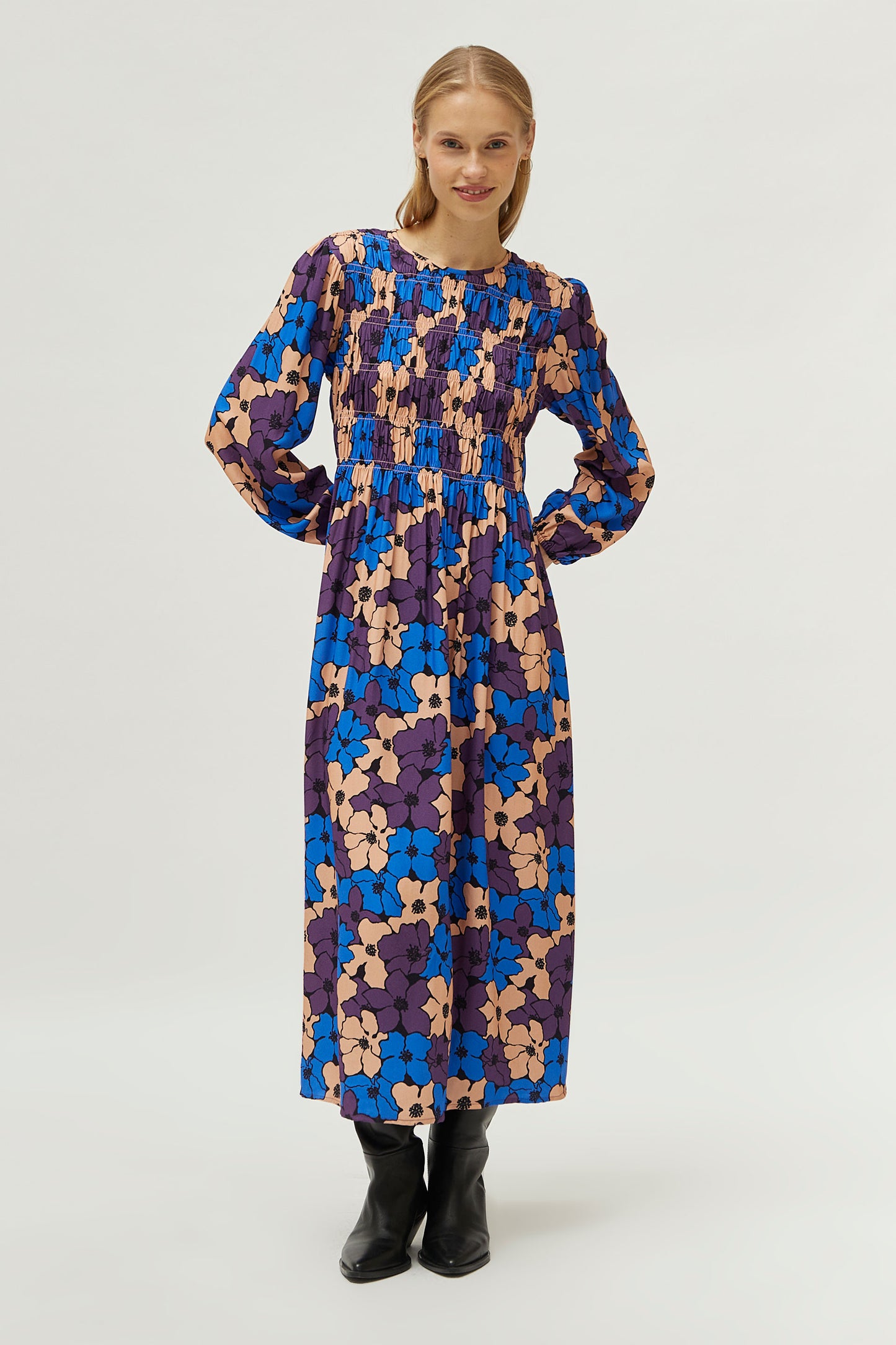 POLLY Floral printed midi dress