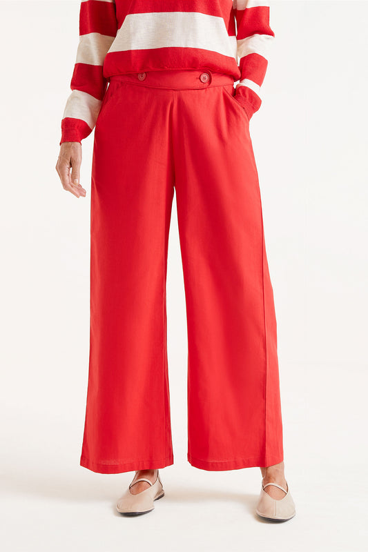 The red BESSIE trousers