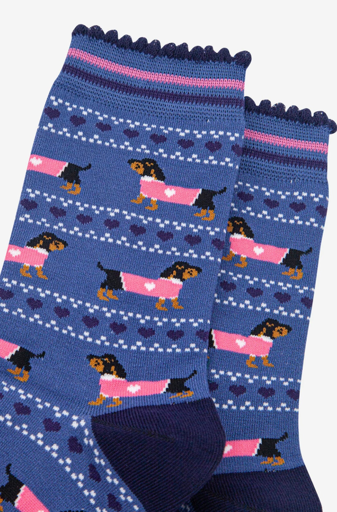 Dachshund dog print socks