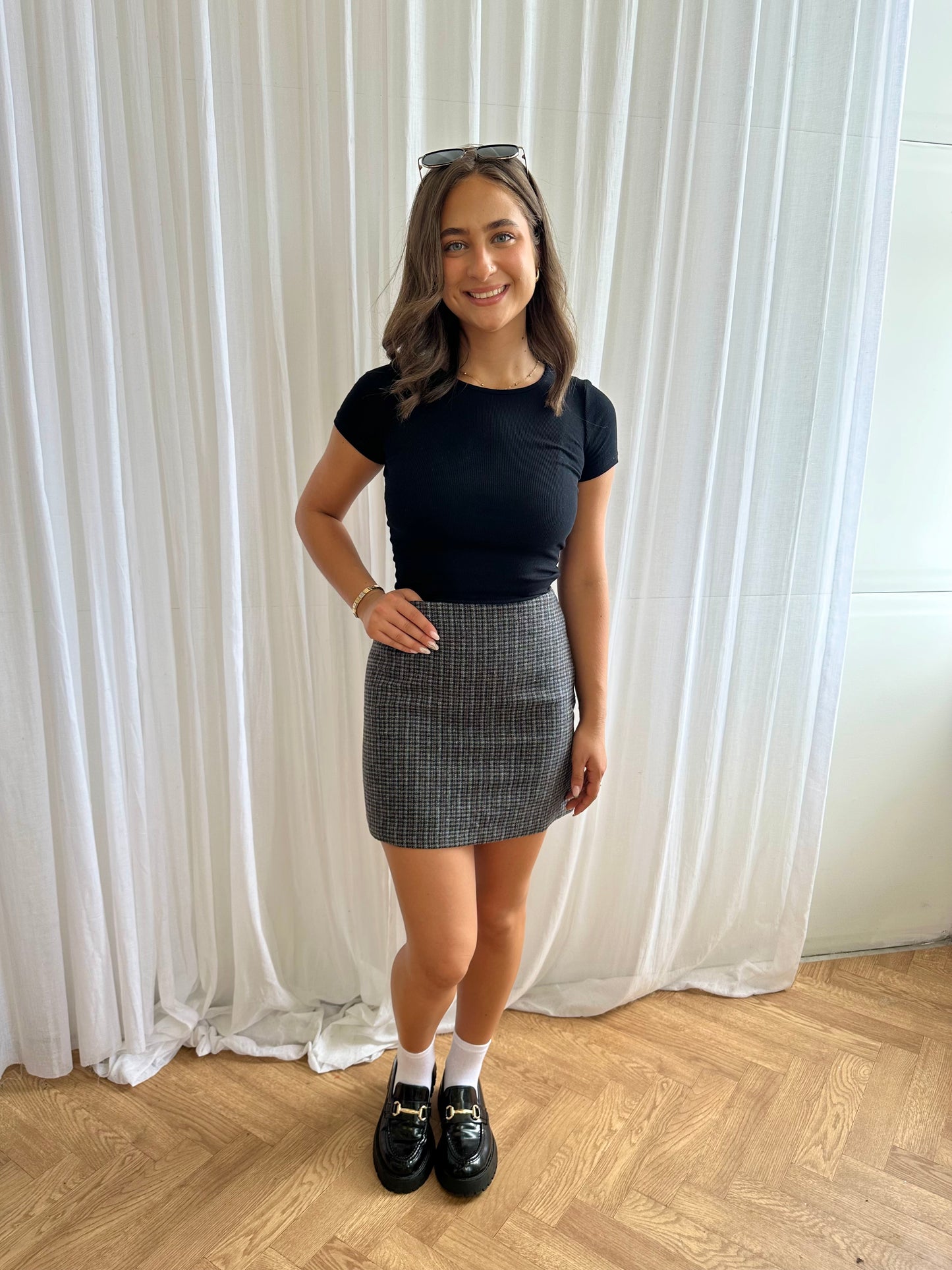 GRACE plaid mini skirt