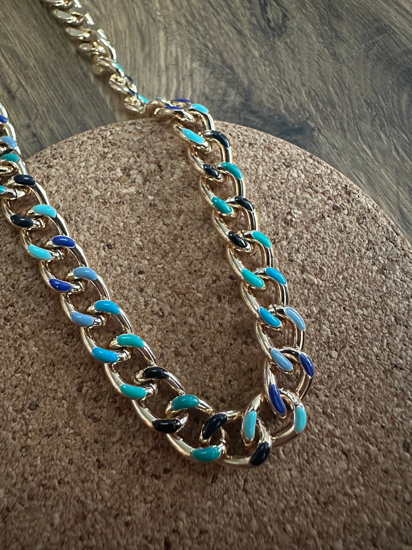 ZIRA chain necklace in blue