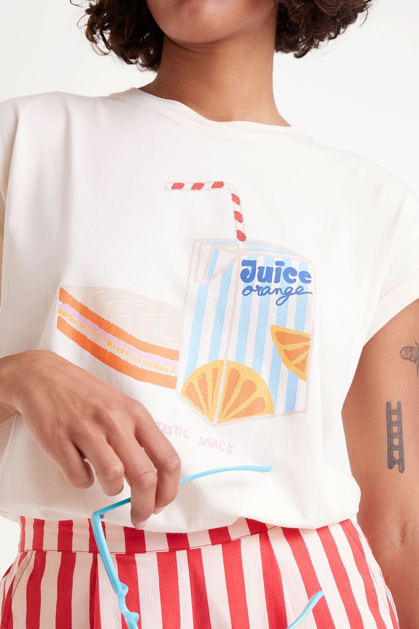 The ecru orange juice graphic t-shirt