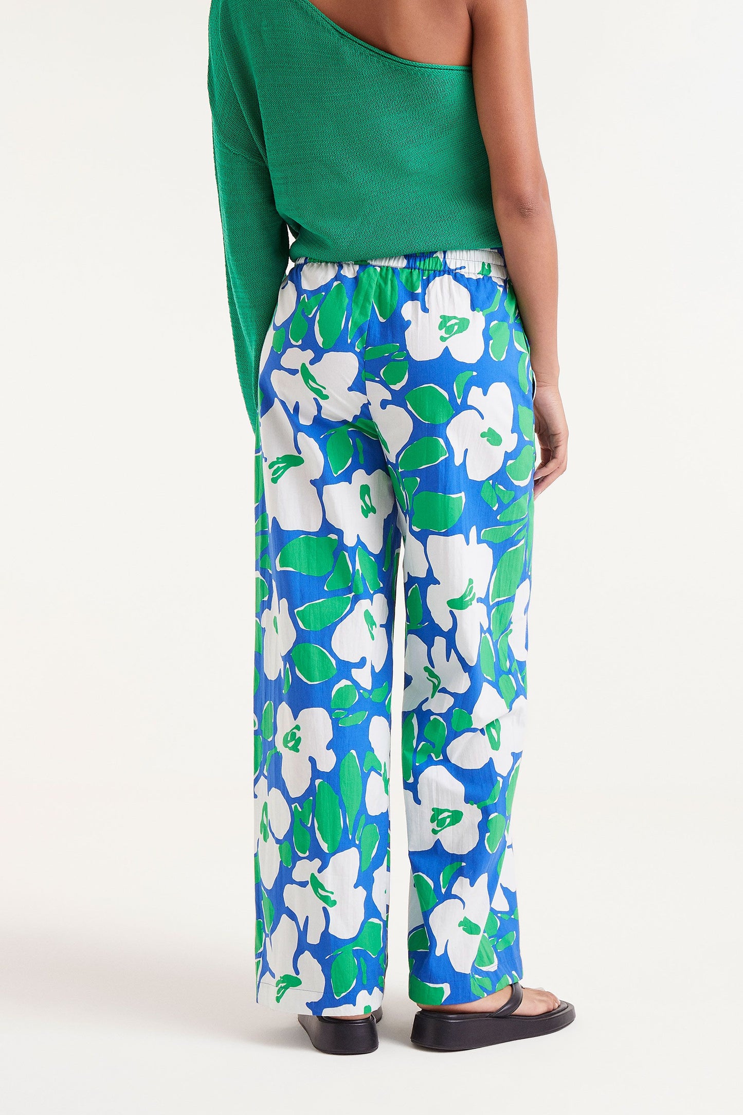 The MANDI blue and green floral trousers