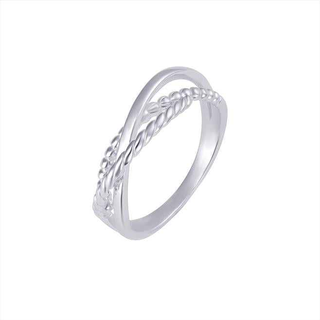 ELIZA rope ring in sterling silver gold plated