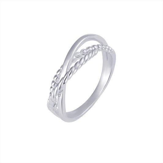 ELIZA rope ring in sterling silver gold plated