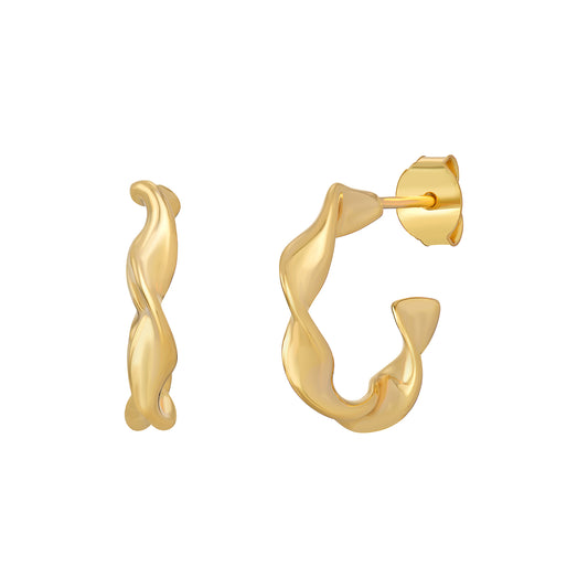ANYA twist hoop earrings in gold
