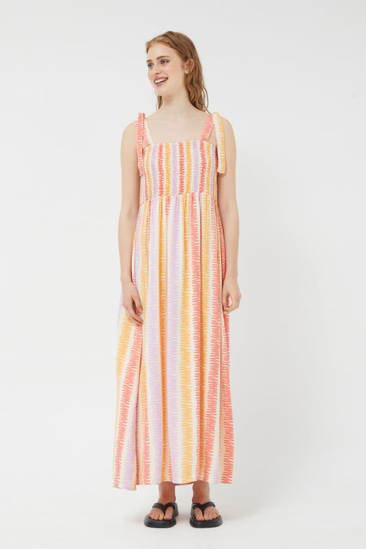 The Multi Coloured ZigZag Maxi sun Dress
