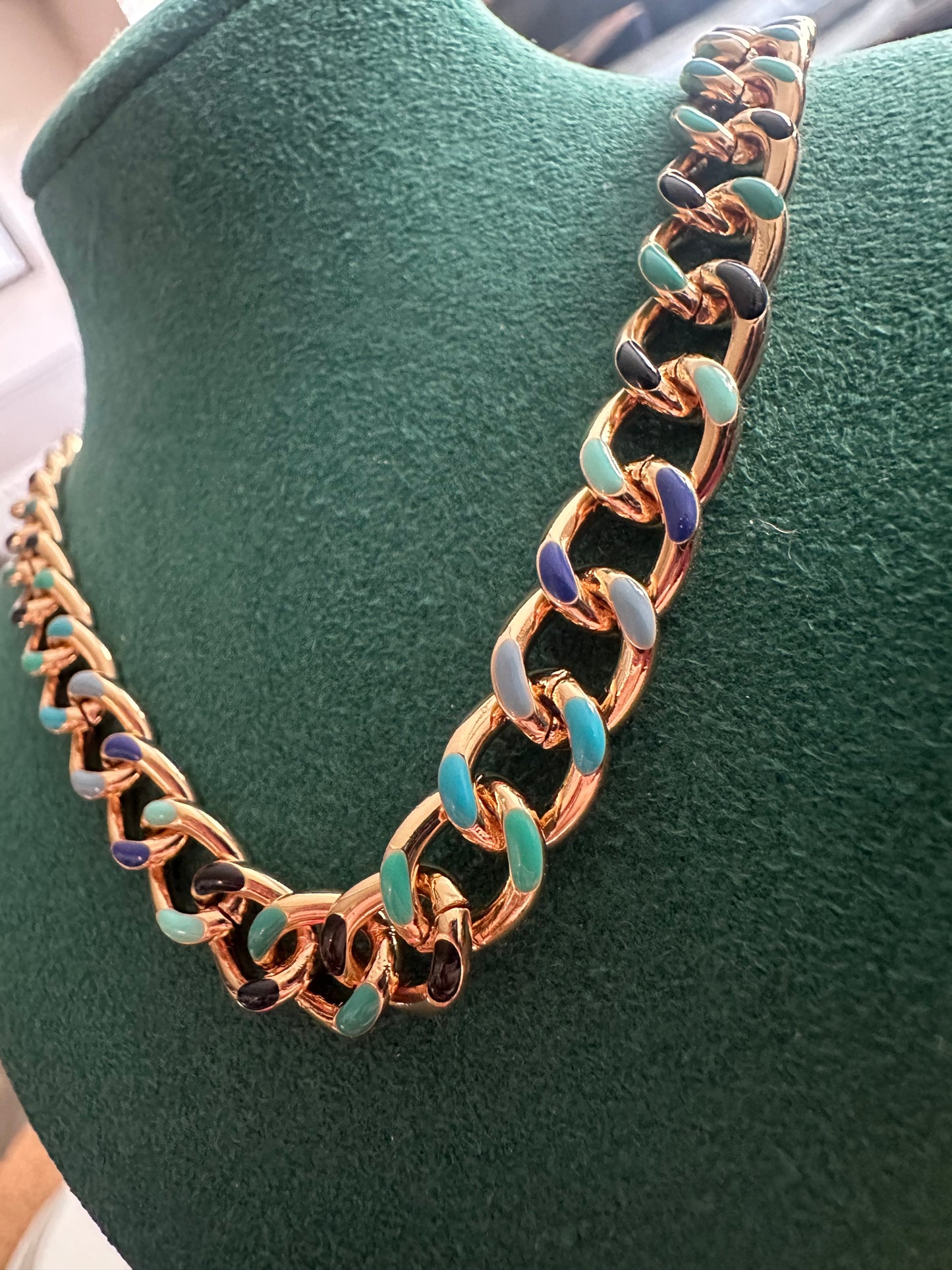 ZIRA chain necklace in blue