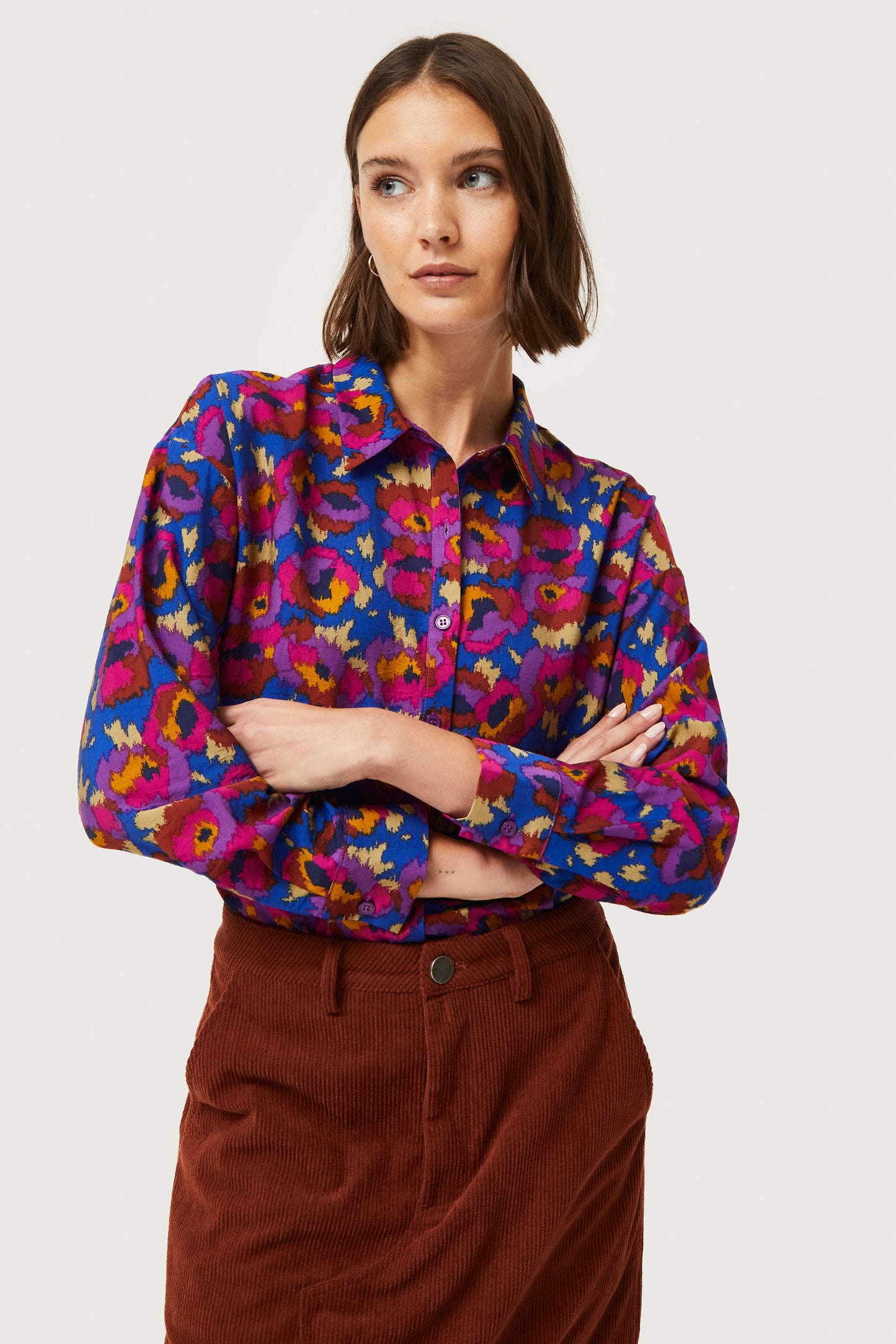 The CARRIE abstract print blouse