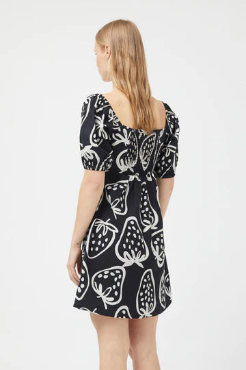 The monochrome strawberry print dress