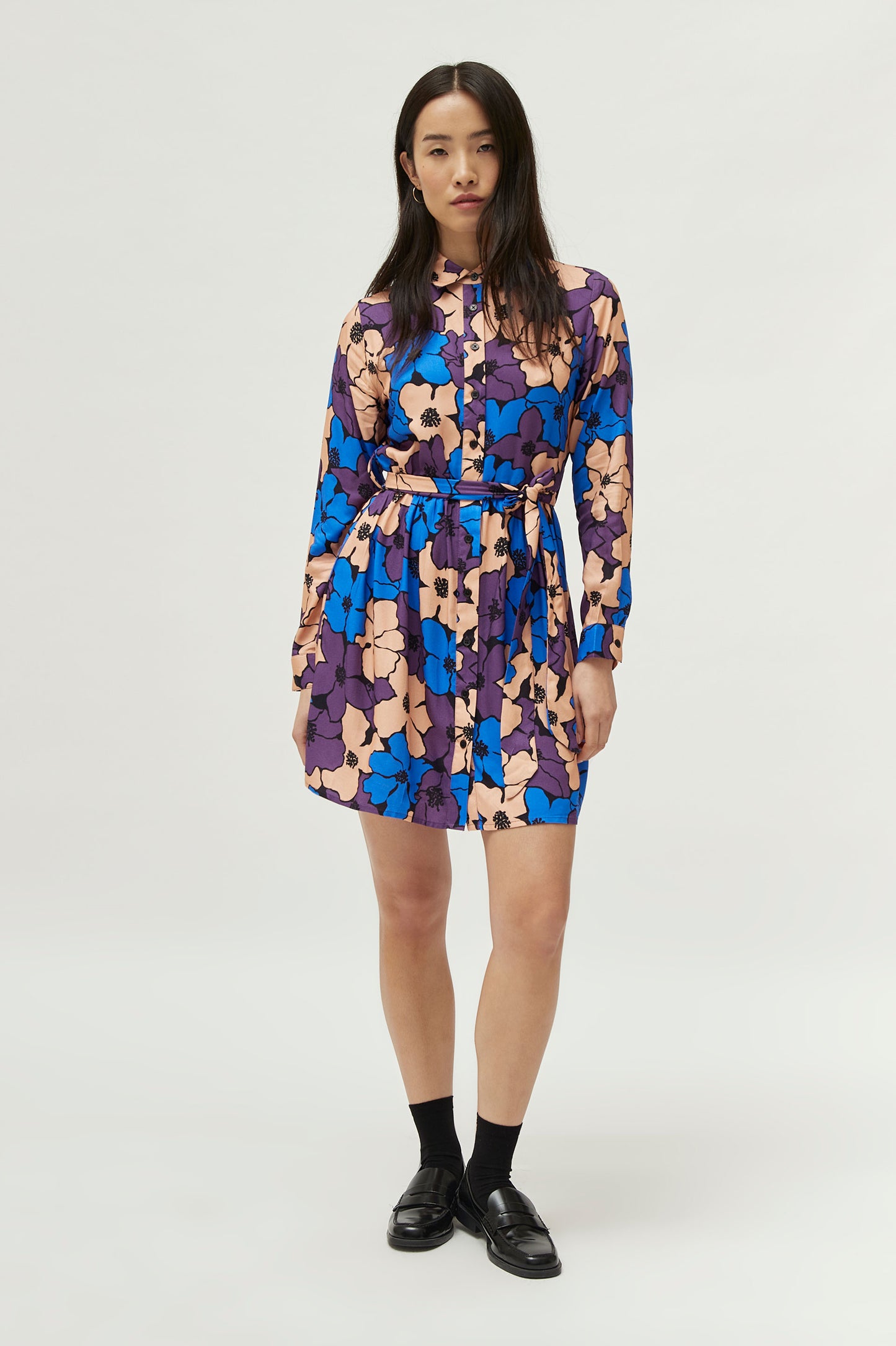 POLLY shirt style mini dress