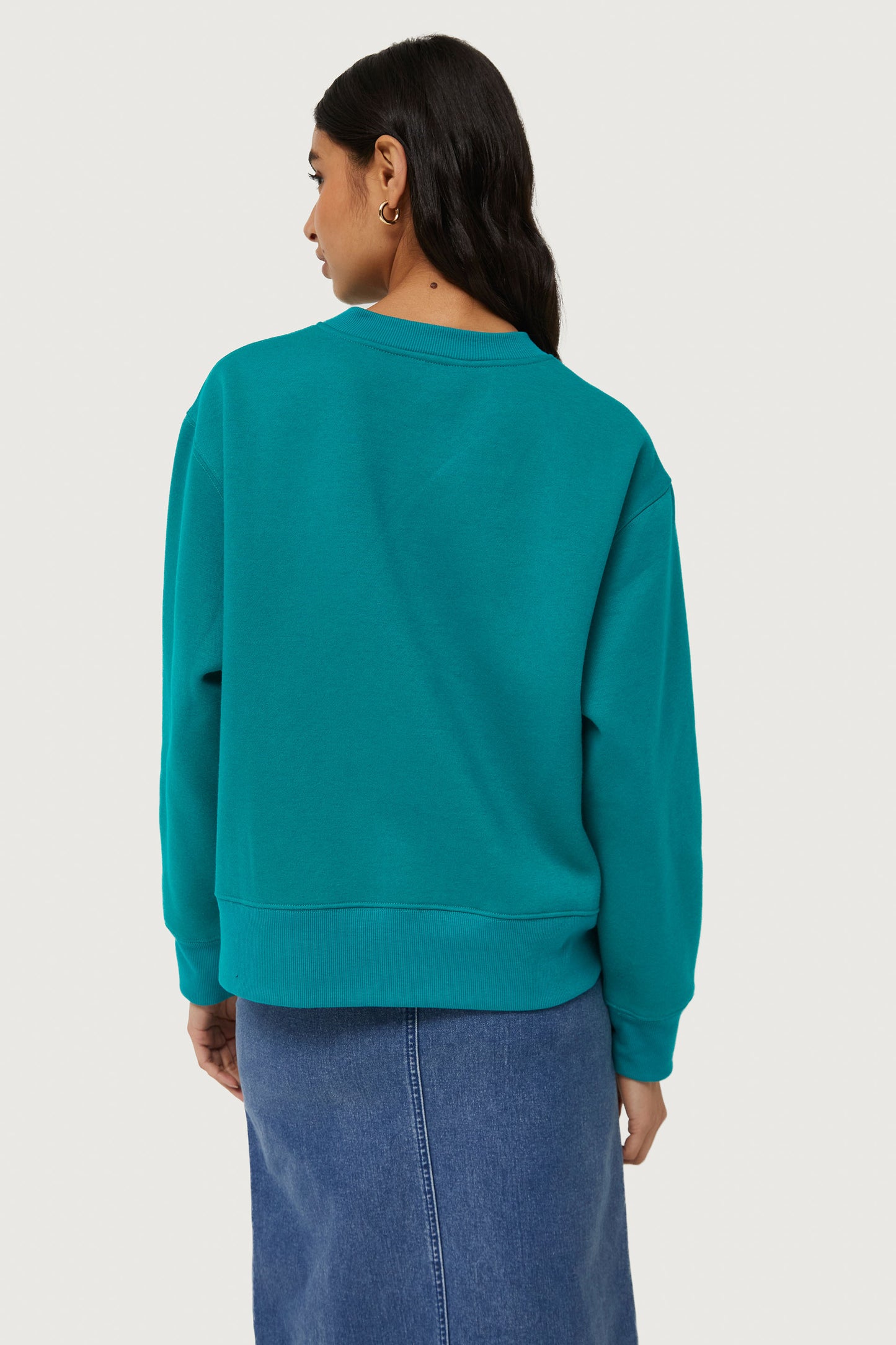 SOFIA sweater with textured heart detail in green