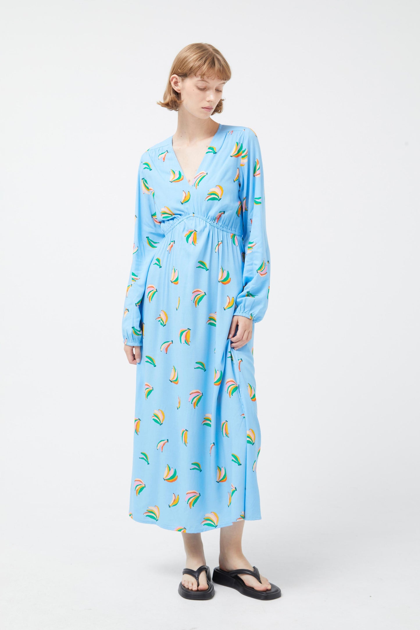 The banana print midi dress