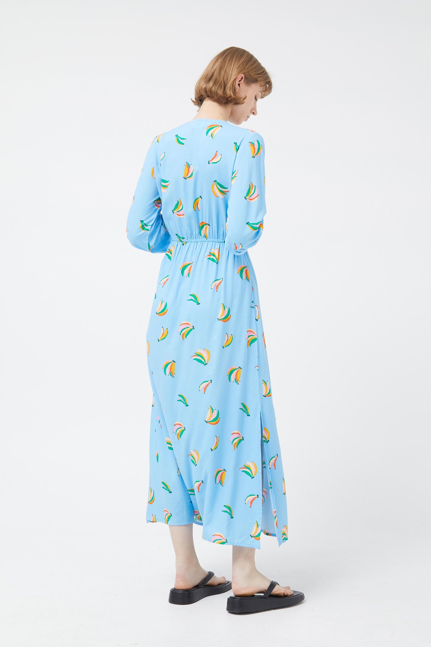 The banana print midi dress