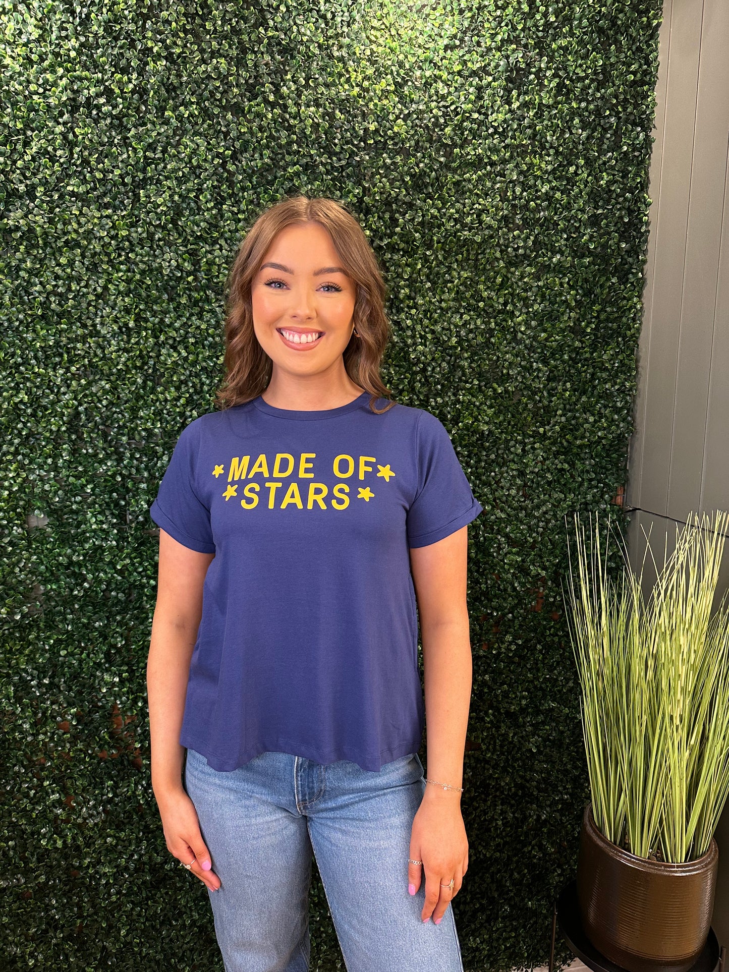 The navy ‘Made of Stars’ t-shirt