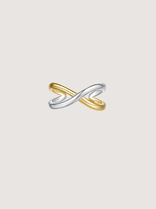 OAKLEY adjustable ring in silver & gold