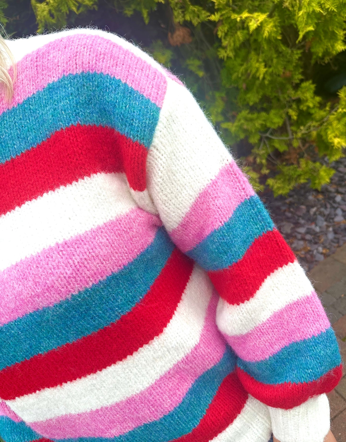 ABIGAIL round neck stripe knit jumper