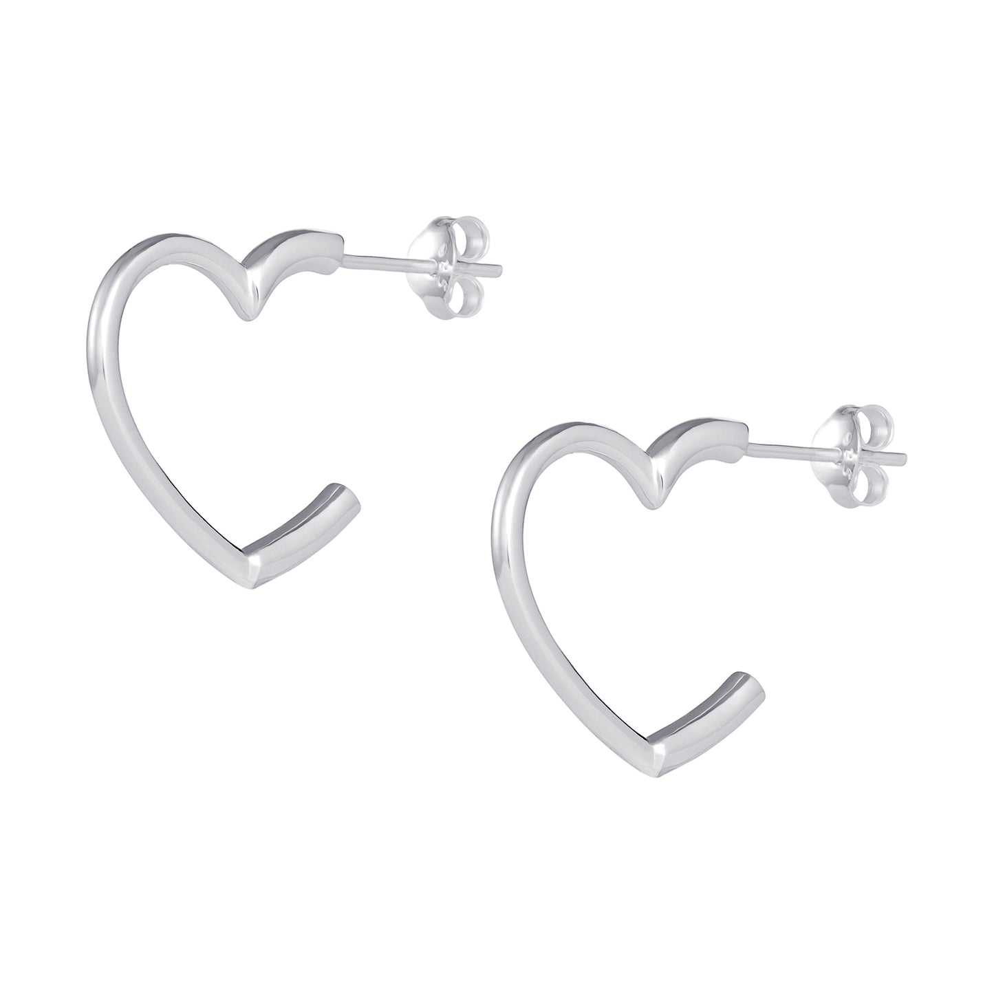 MAYA heart hoop earrings