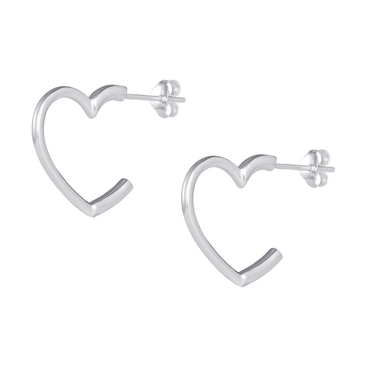 MAYA heart hoop earrings