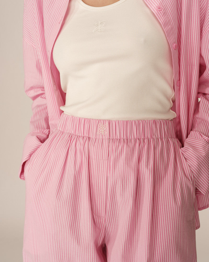 LORA striped trousers in pink